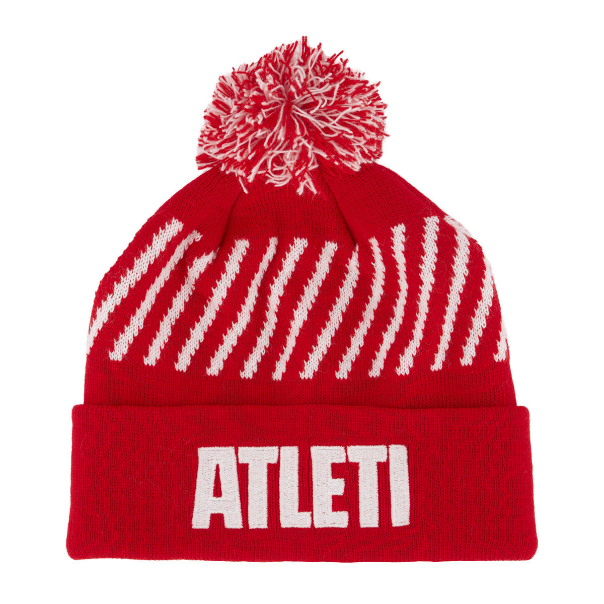Adult Red Pom Pom Beanie image number null